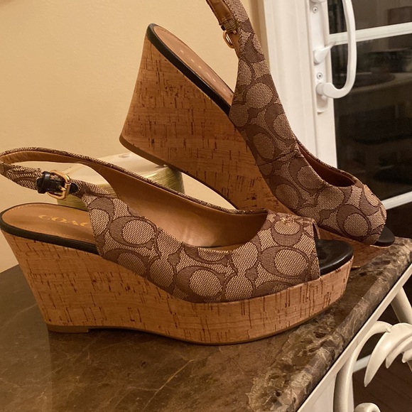 Coach cork wedge sandals - Picture 2 of 7